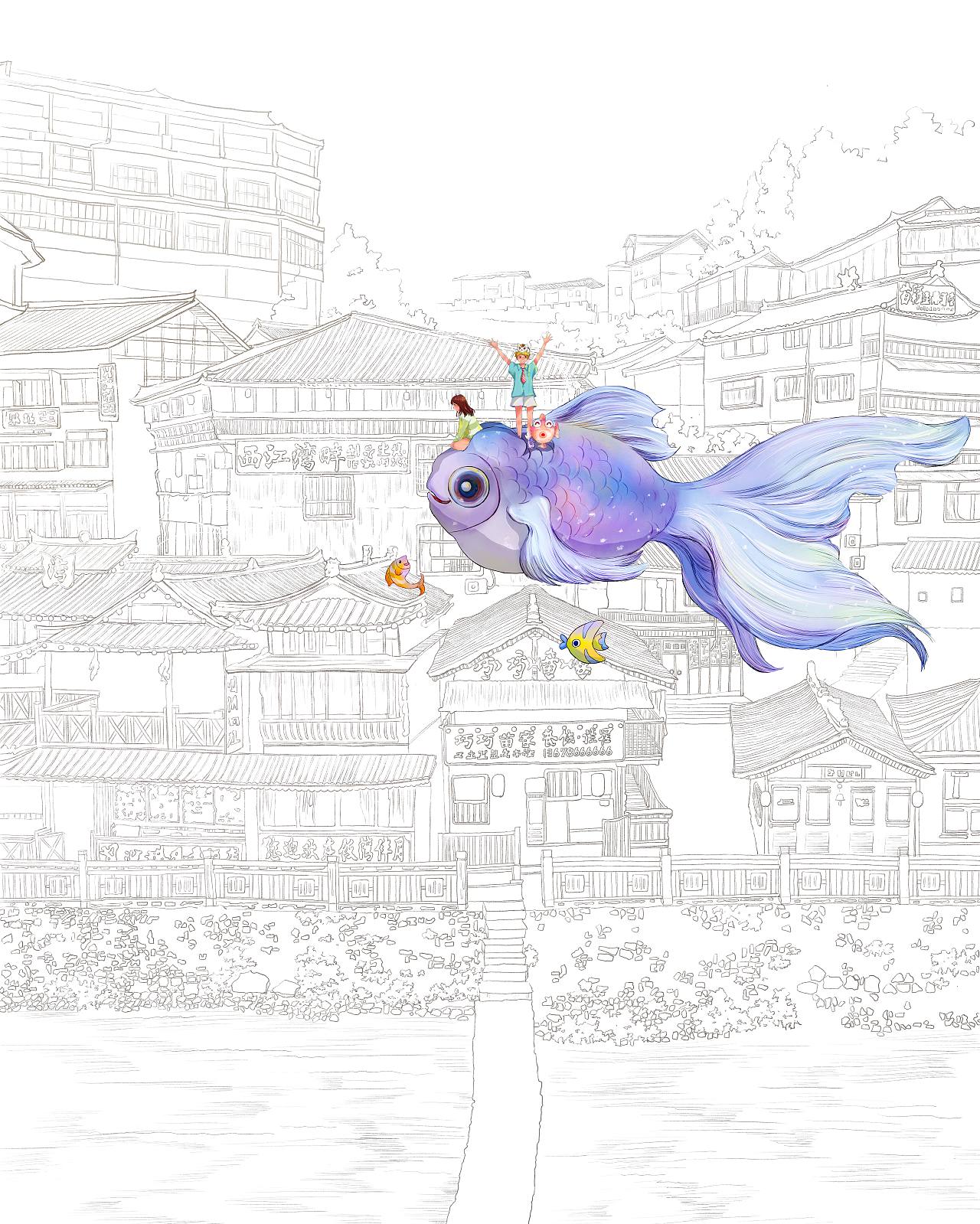 嘟嘟，我们一起出去玩吧！（图ZMjA0MTE0Mjk2） - 创作习作 - 站酷设计师恩恩莓原创素材 - 站酷ZCOOL