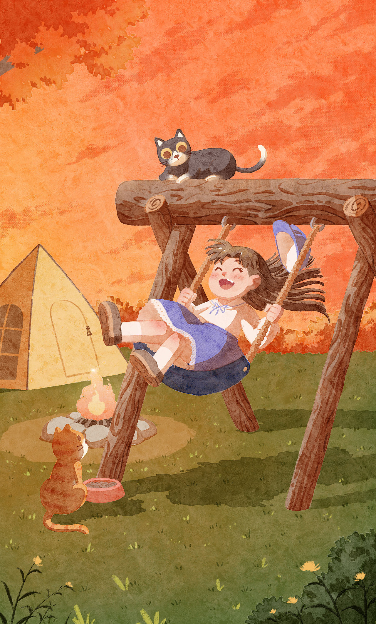 那年的向日葵与凯茜（春天）（图ZMzM5NzQ1MjEy） - 艺术插画 - 站酷设计师kiki猫大厨原创素材 - 站酷ZCOOL