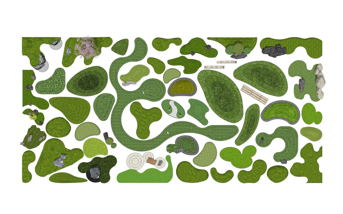 微地形su模型下载