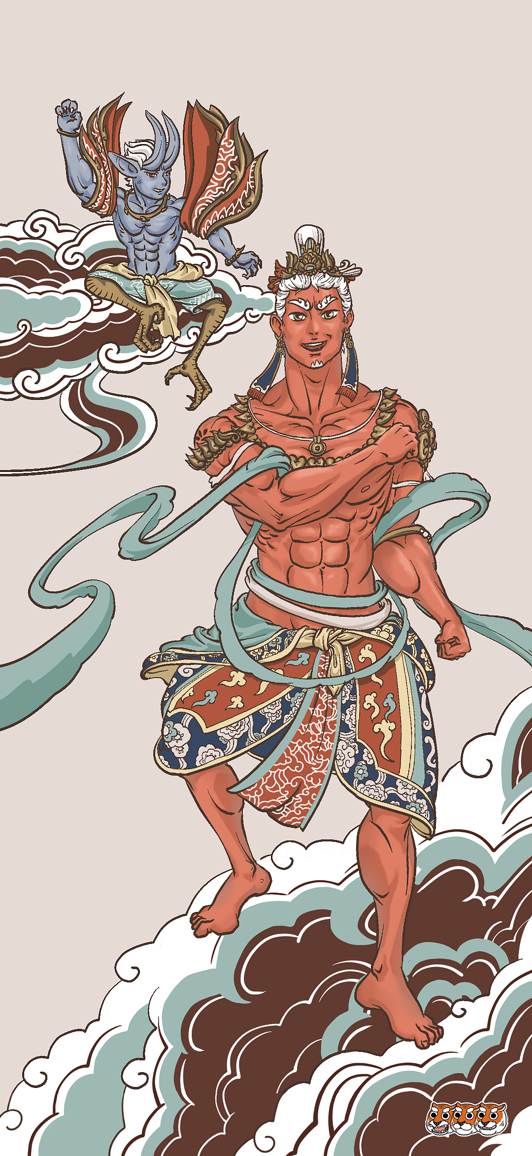 敦煌壁画系列插画