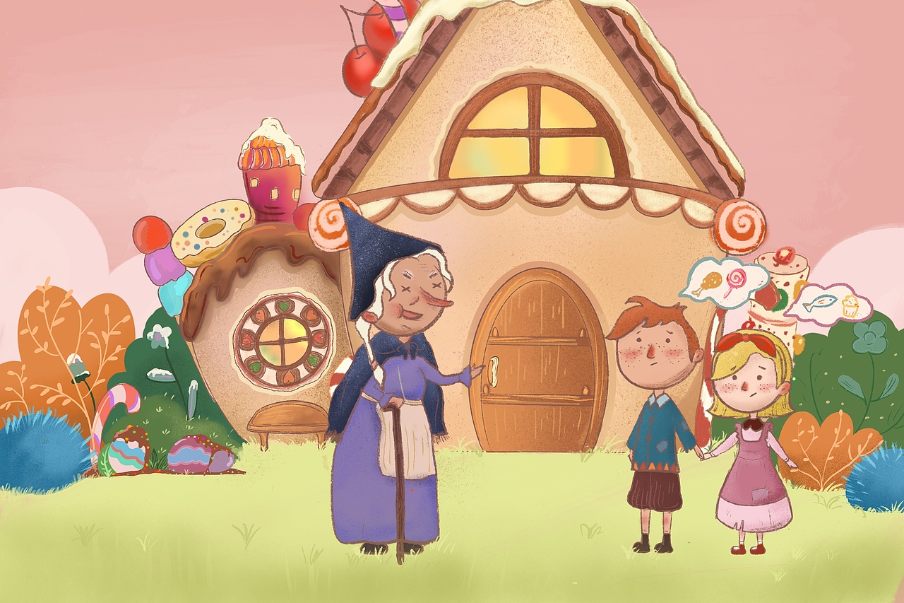 糖果屋（图ZMjA5MjkzNDA0） - 儿童插画 - 站酷设计师飞天小女警儿原创素材 - 站酷ZCOOL