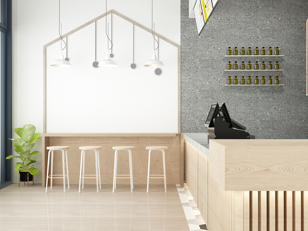 北欧风茶饮店设计