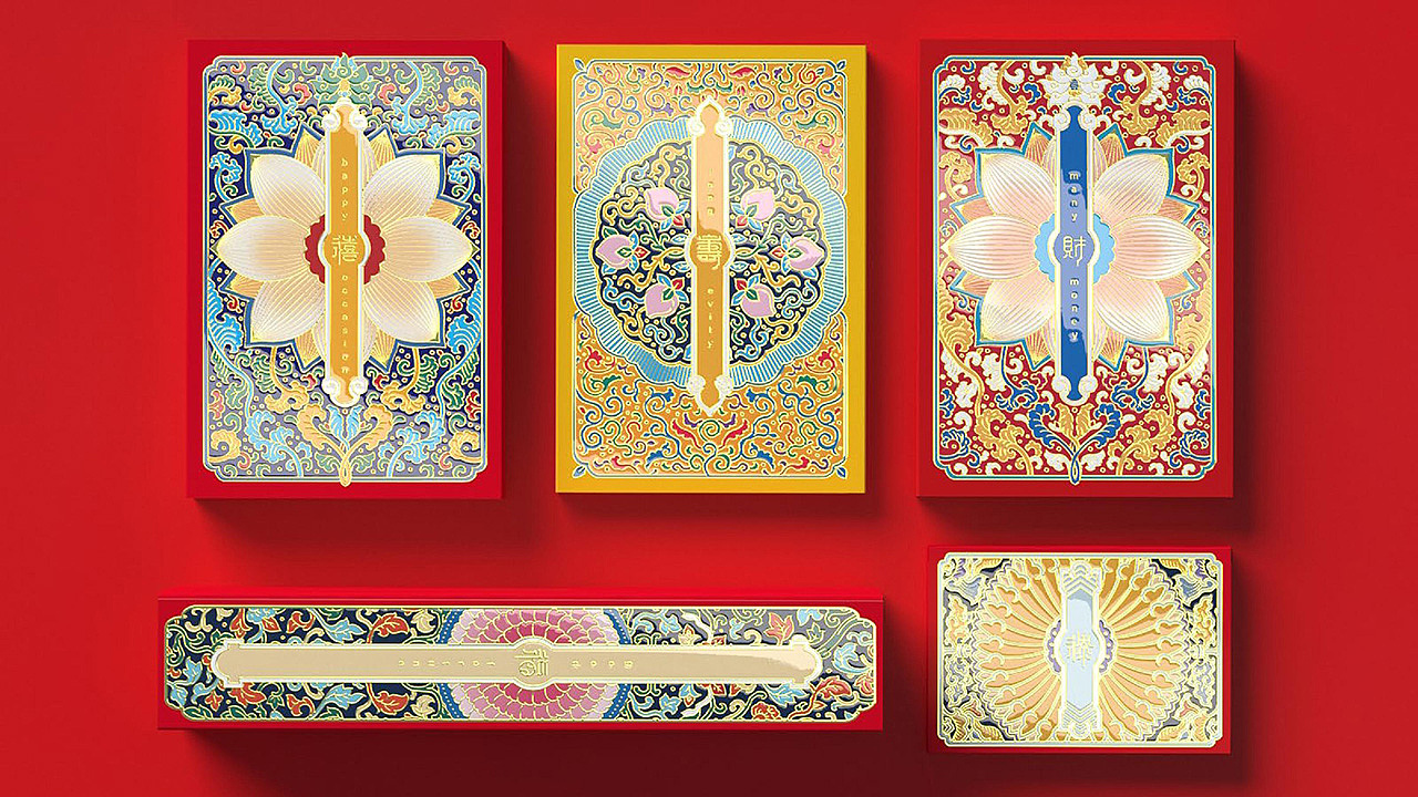 2019 年景泰蓝系列《新春大礼包-福禄寿喜财》（图ZMTQzMDQ1Nzc2） - 包装 - 站酷设计师知汇文化一李纪原创素材 - 站酷ZCOOL