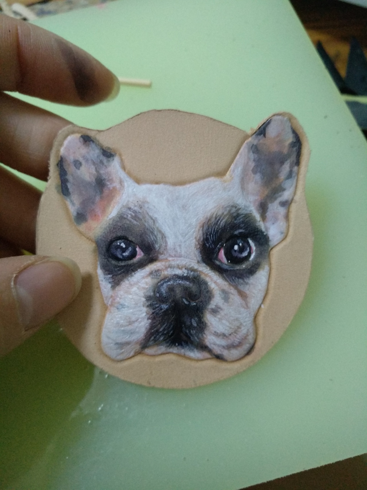 原创皮雕皮塑作品