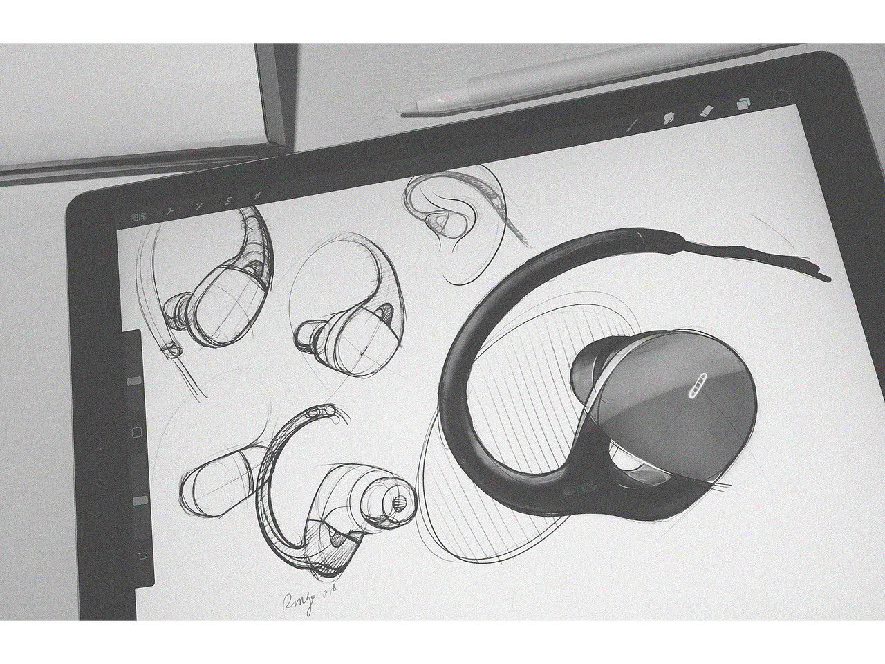 用ipad+Procreate尝试画工业手绘（图ZMTA1MTE1MjQw） - 电子产品 - 站酷设计师E人张原创素材 - 站酷ZCOOL