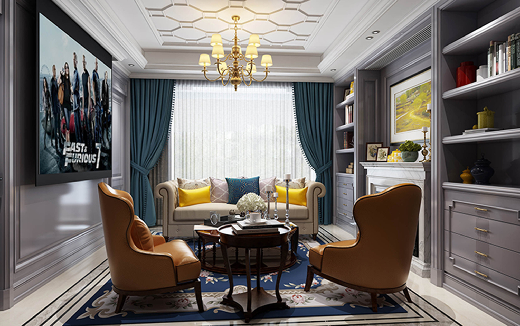 大连新房装修-桃源里159㎡美式乡村