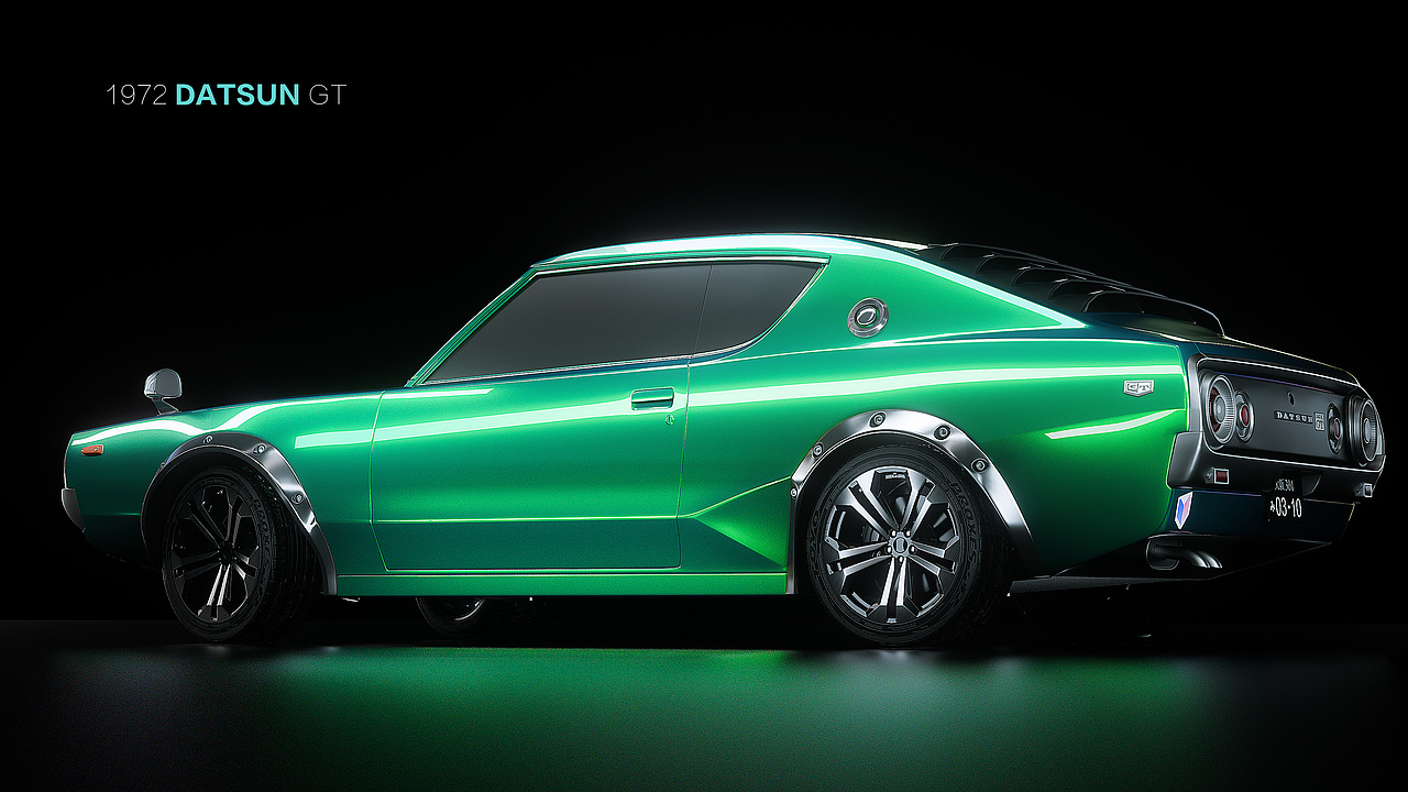 达特桑 GT 汽车渲染