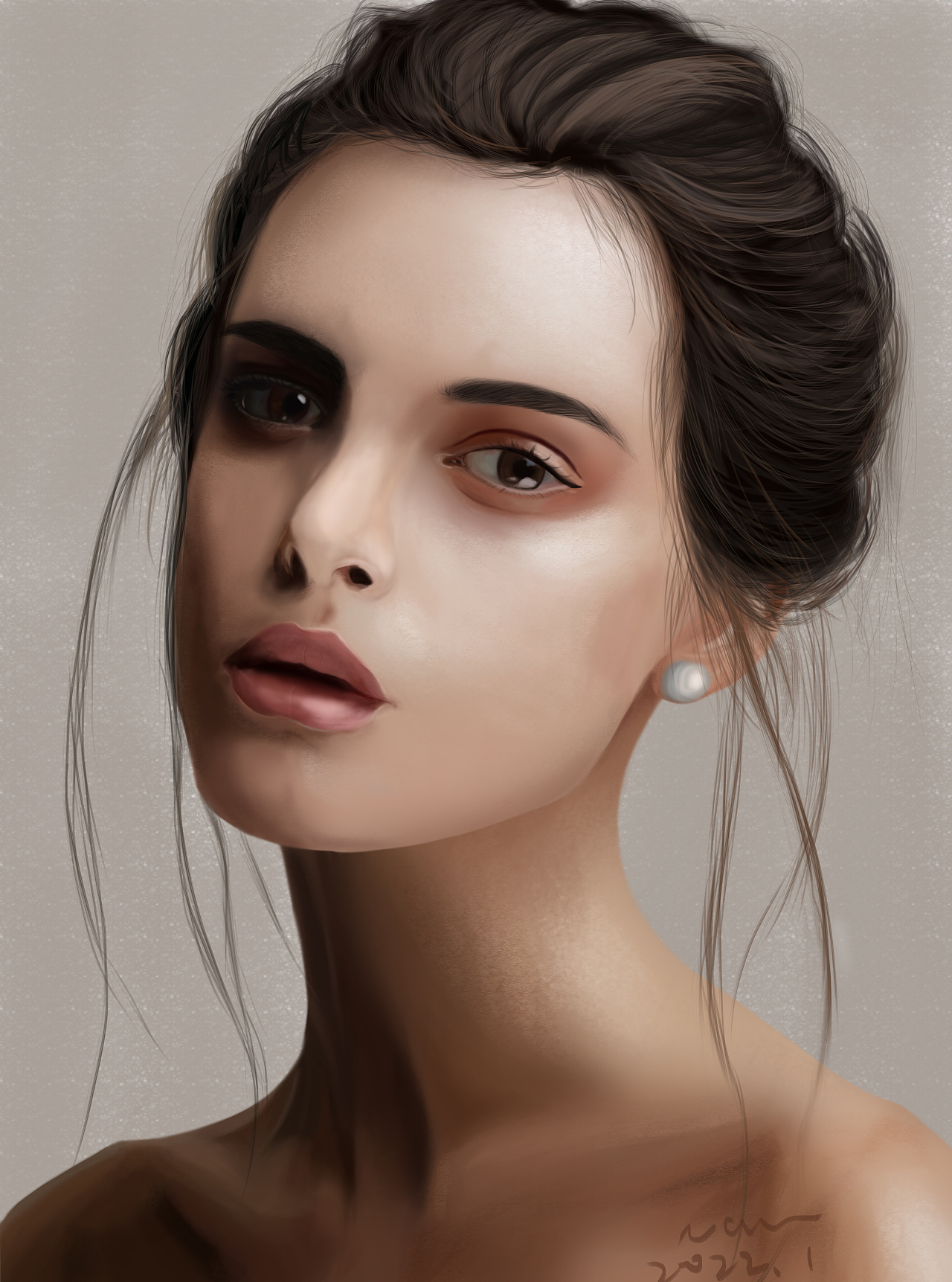 厚涂人物|插画|创作习作|小晓豆芽子 - 原创作品 - 站酷 (zcool)