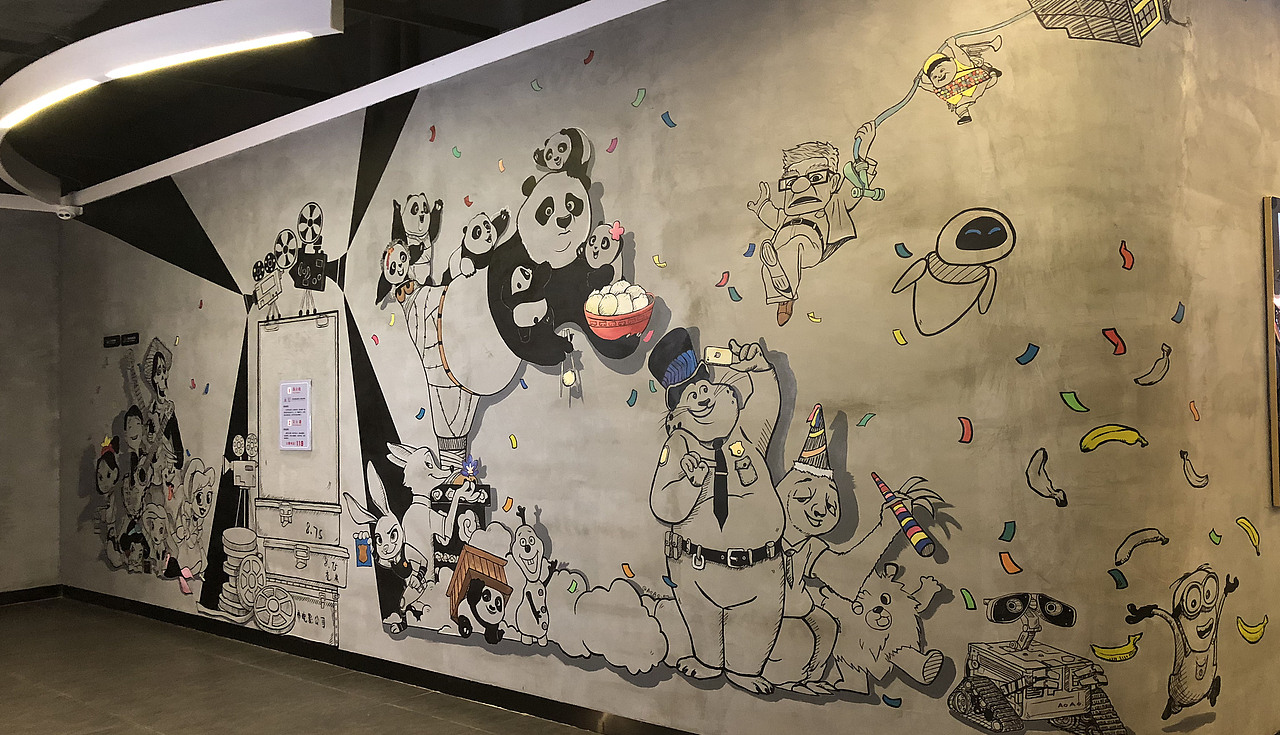 星河影院墙绘案例动漫人物合集