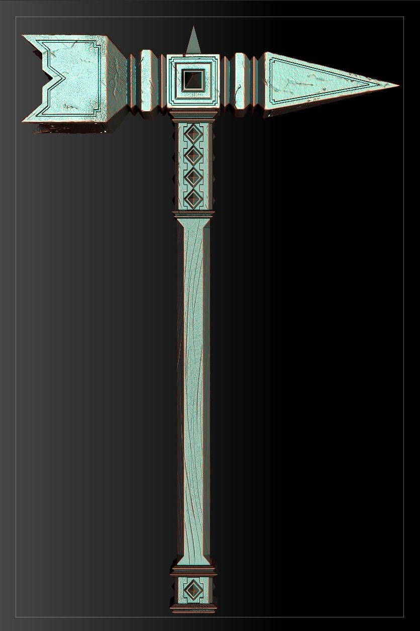 为了情怀 为自己做把霍比特人电影道具 索恩单手锤一(白模篇)