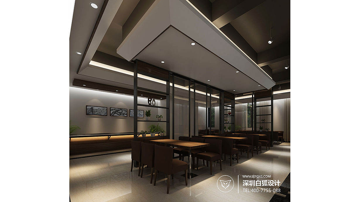 餐饮设计|简约创意餐厅设计|餐饮空间设计(图ZMTE1NjgzMTE2) - 建筑设计 - 站酷设计师深圳白狐工业设计原创素材 - 站酷ZCOOL