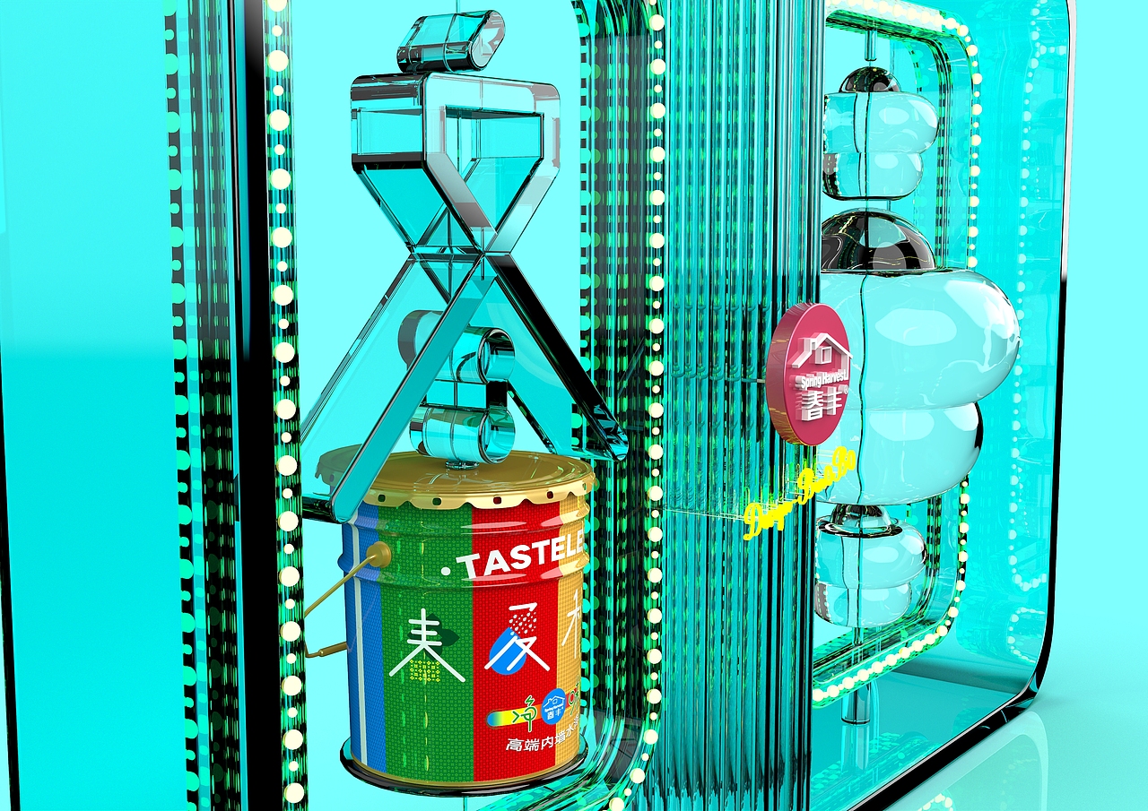 (Bin0B0)-涂料容器外包装设计(春丰-春夏秋冬系列)