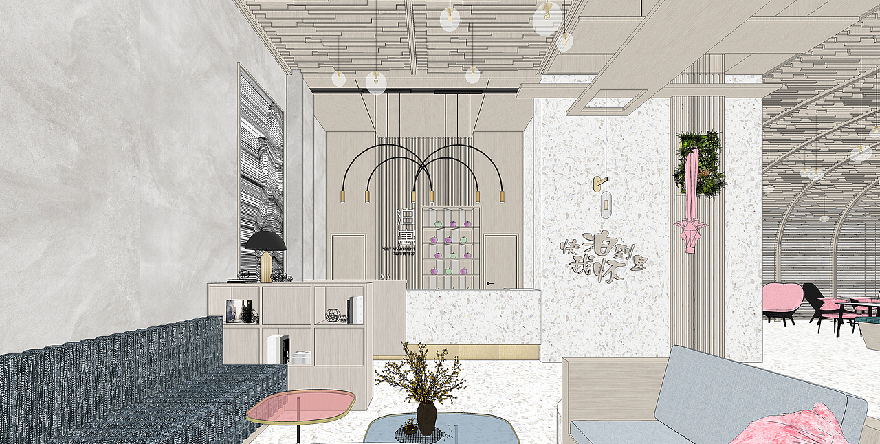 SD丨万科【最美泊寓】-深圳福永15巷 首层公寓大堂设计