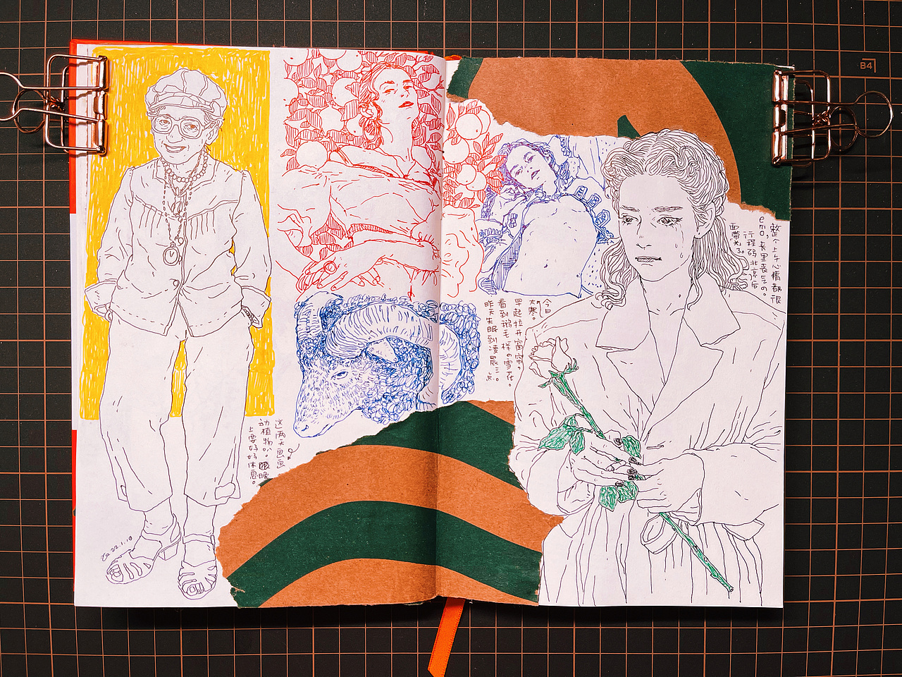 「28天」速写打卡挑战 04_相册合影（图ZMjg2MzExMTI4） - 创作习作 - 站酷设计师酸菜小黄鱼_原创素材 - 站酷ZCOOL