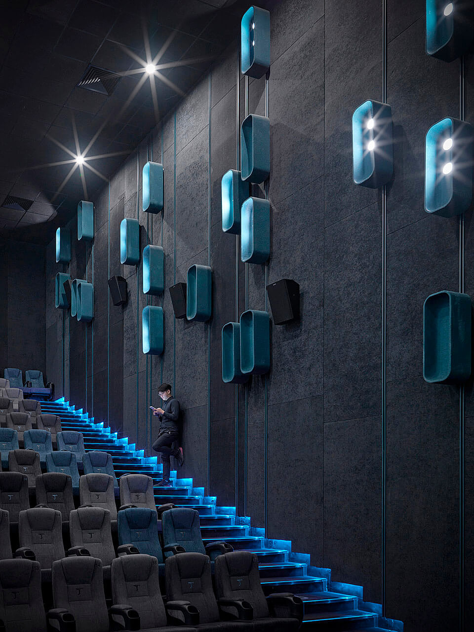 金属波浪电影院设计