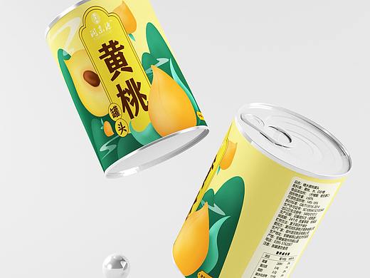 黄桃罐头包装-手绘练习