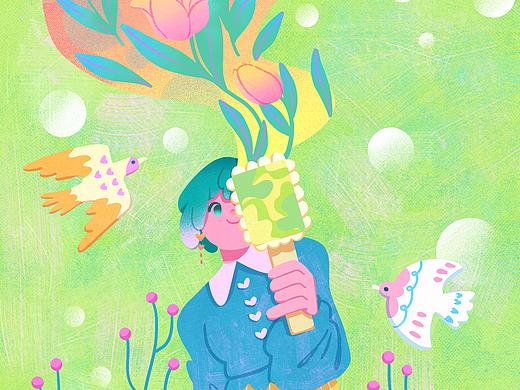 快乐小孩的插画集