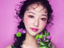 潍坊化妆学校 新娘跟妆盘发编发包工作