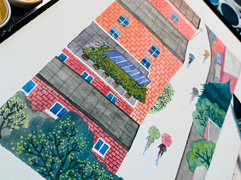 假期练习-水彩手绘（个人主页-ZNjY3Njg3NDQ=） - 创作习作 - 站酷设计师张菡芝原创素材 - 站酷ZCOOL