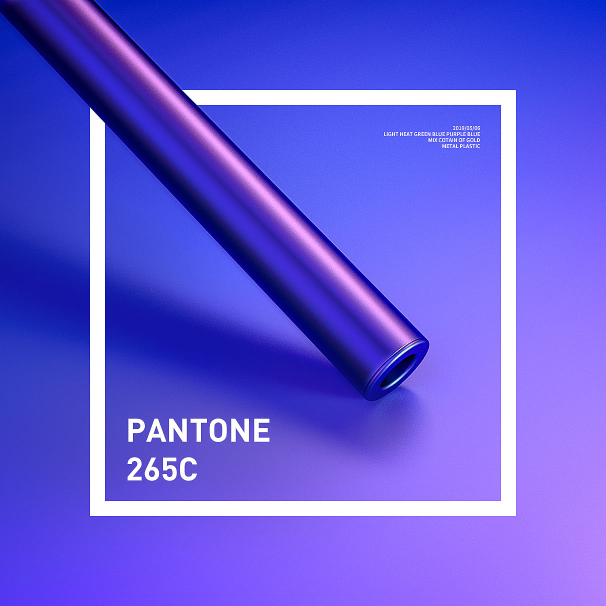 原作https://www.zcool.com.cn/work/ZMzMwMTk2OTY=.html，模仿其中的金属棒打光，最后用到了PS大法……大法好！