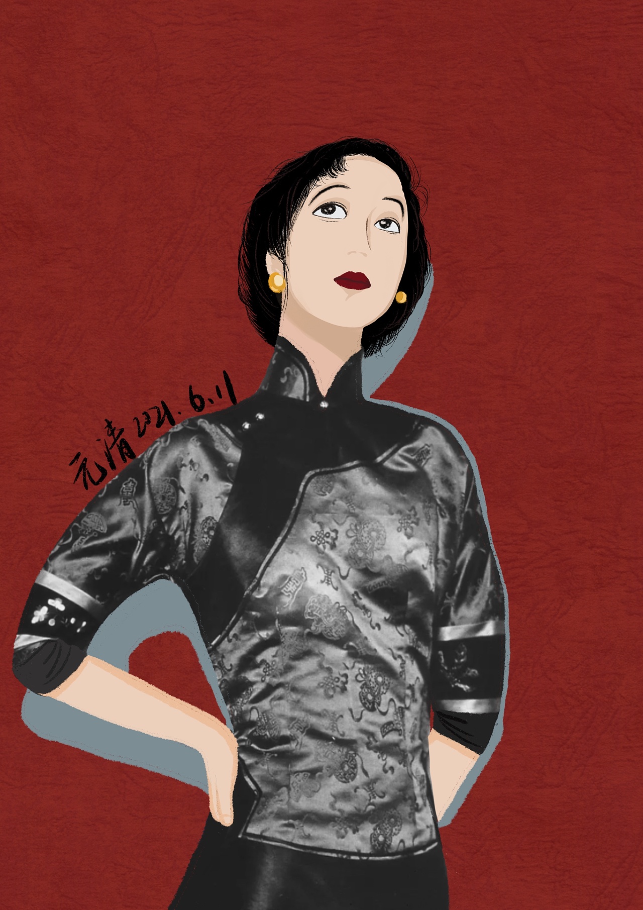 张爱玲|插画|创作习作|元神清明 - 原创作品 - 站酷 (zcool)