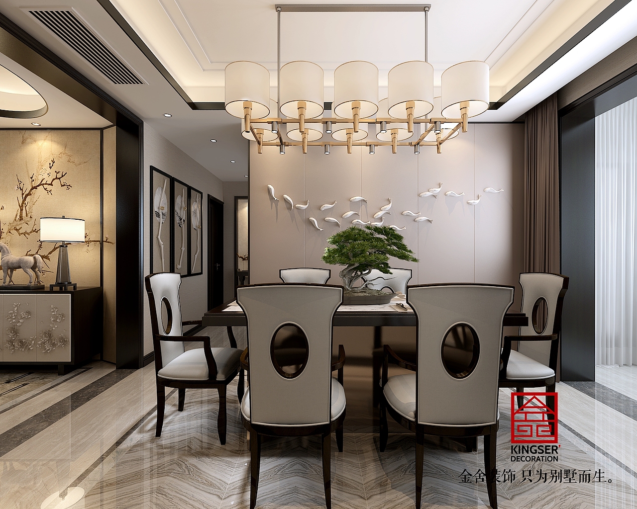 【德贤公馆】160.5㎡新中式装修效果案例