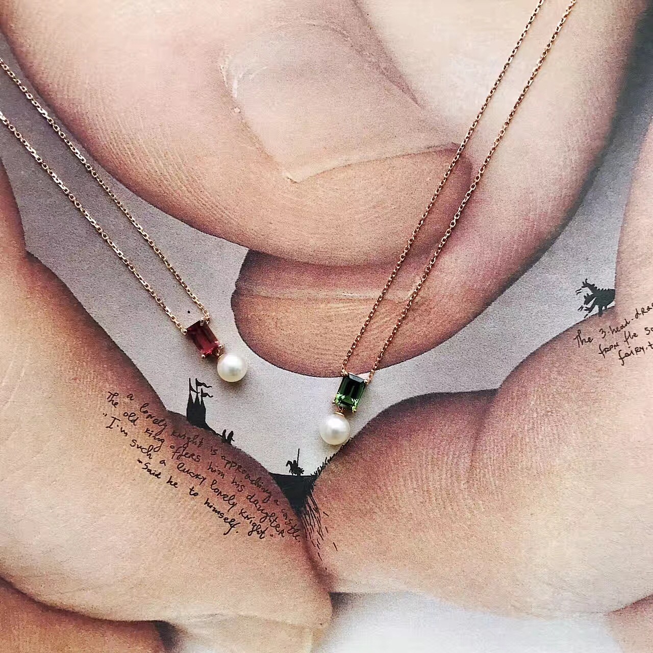 宫珠宝锁骨链（图ZMTIwMjcwMjY4） - 首饰设计 - 站酷设计师小野莉害原创素材 - 站酷ZCOOL