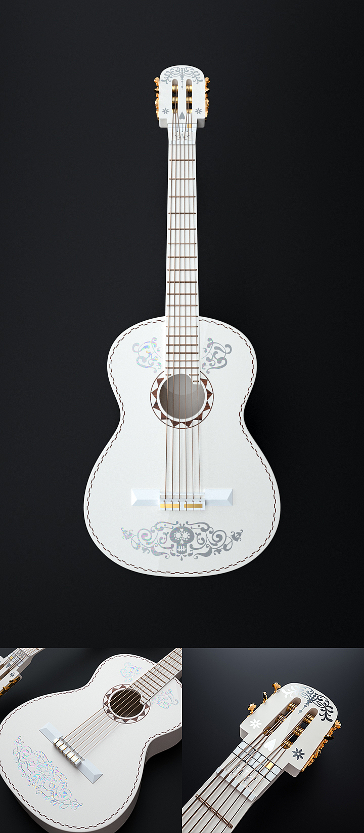 c4d寻梦环游记吉他场景搭建练习