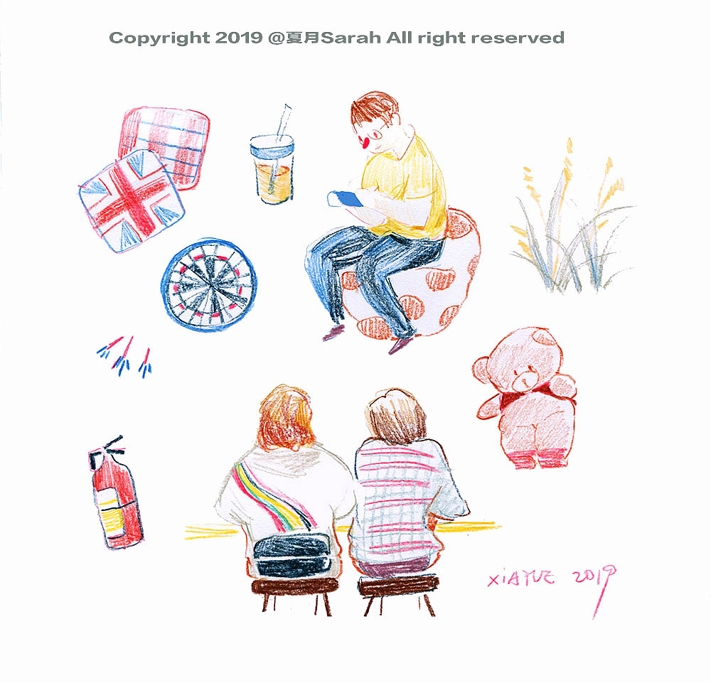 日常可爱彩铅简笔画（图ZMTUwMTA5NzA0） - 儿童插画 - 站酷设计师夏月sarah原创素材 - 站酷ZCOOL