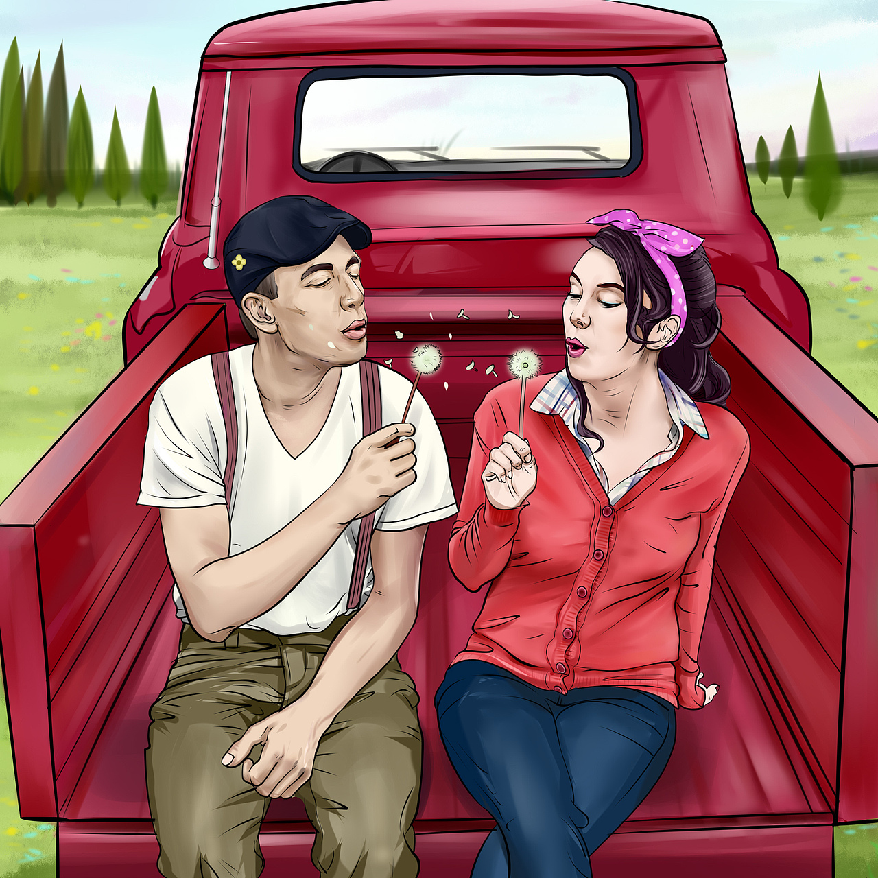 今天你画画了么（图ZMjUyMzIwNTQ4） - 新锐潮流插画 - 站酷设计师小赫拉原创素材 - 站酷ZCOOL