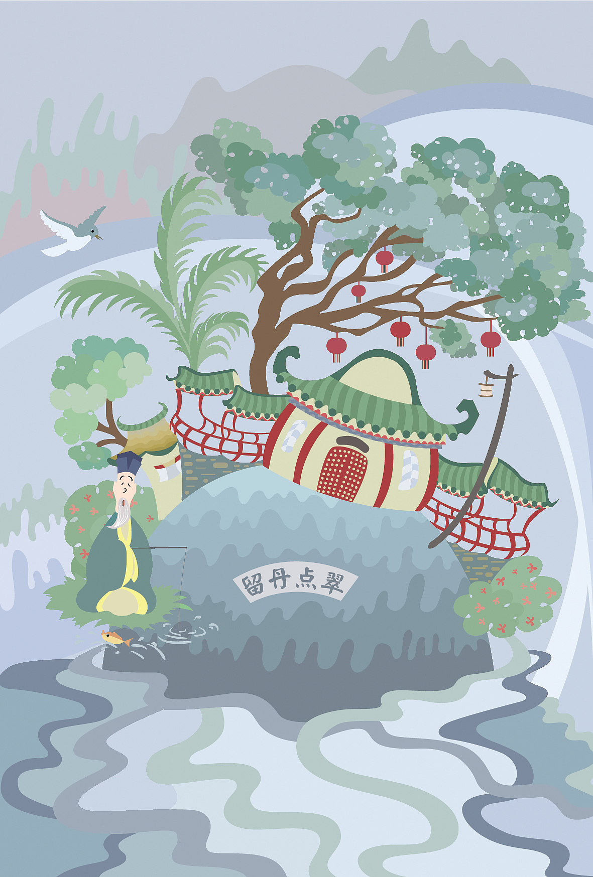 惠州西湖旅游纪念品设计（图ZMTE2ODY1MzA4） - 艺术插画 - 站酷设计师胡圈圈原创素材 - 站酷ZCOOL
