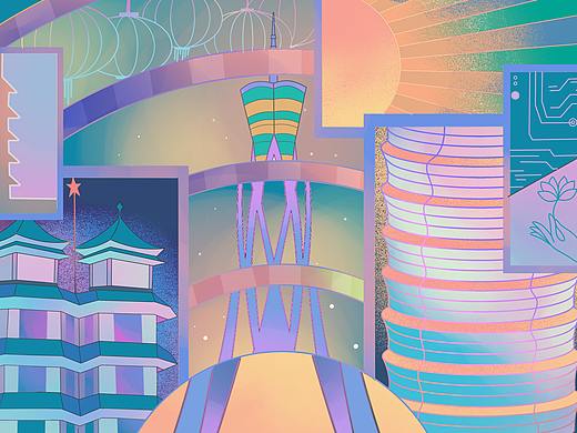 郑州城市插画设计（个人主页-ZNDM5NTY0NjQ=） - 艺术插画 - 站酷设计师骞游八川原创素材 - 站酷ZCOOL