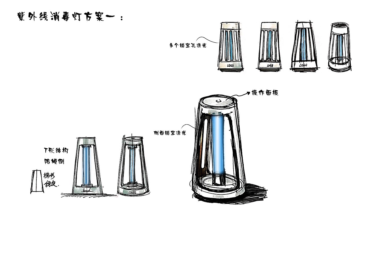 紫外线消毒灯草图