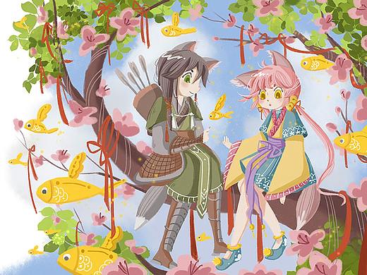 青梅竹马小狐狸（个人主页-ZNTEyNjI4MDA=） - 绘本 - 站酷设计师六剑问秦原创素材 - 站酷ZCOOL