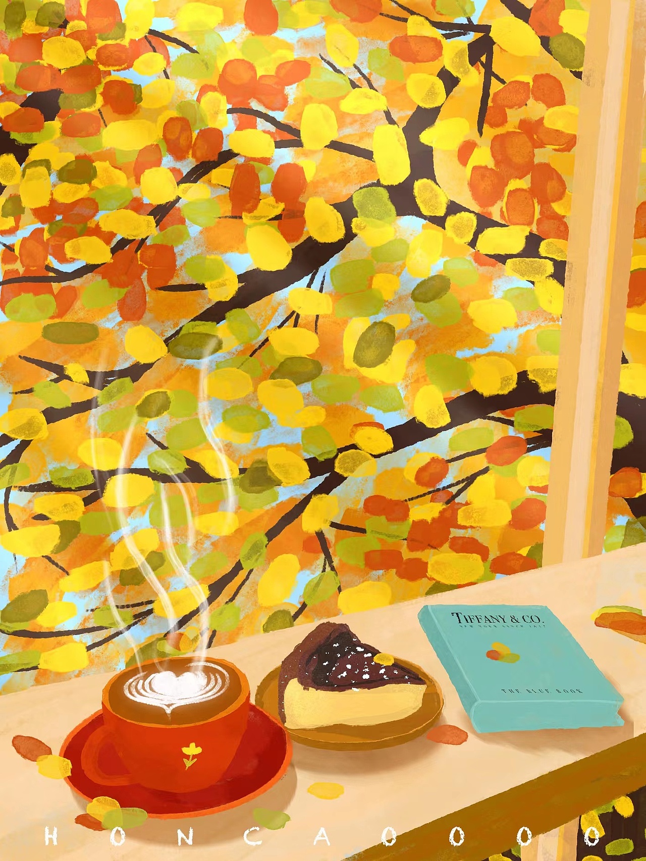 初秋咖啡 | 插画（图ZMzIxNzc4MDMy） - 商业插画 - 站酷设计师阿C的猫呢原创素材 - 站酷ZCOOL