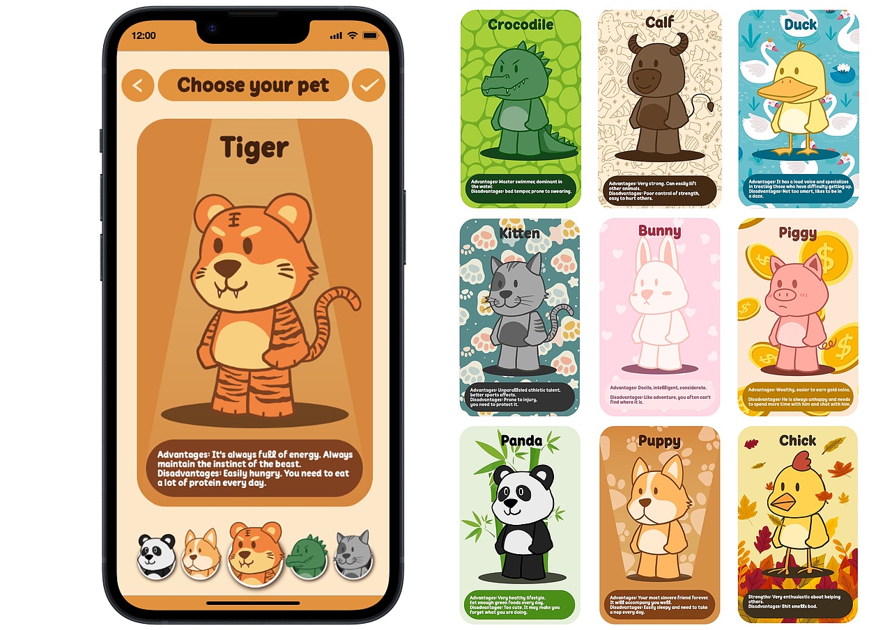 2D卡通动物角色设计（图ZMzY5NDc1MjQ4） - IP形象 - 站酷设计师布丁企鹅仔原创素材 - 站酷ZCOOL