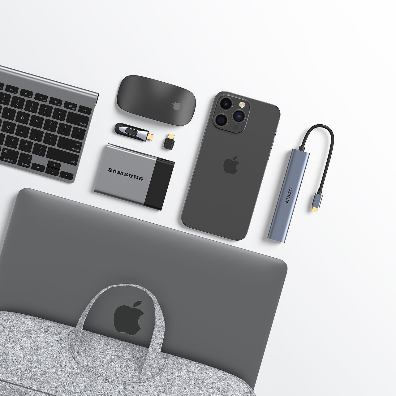 工作渲染节选 — Hub Docking 充电器