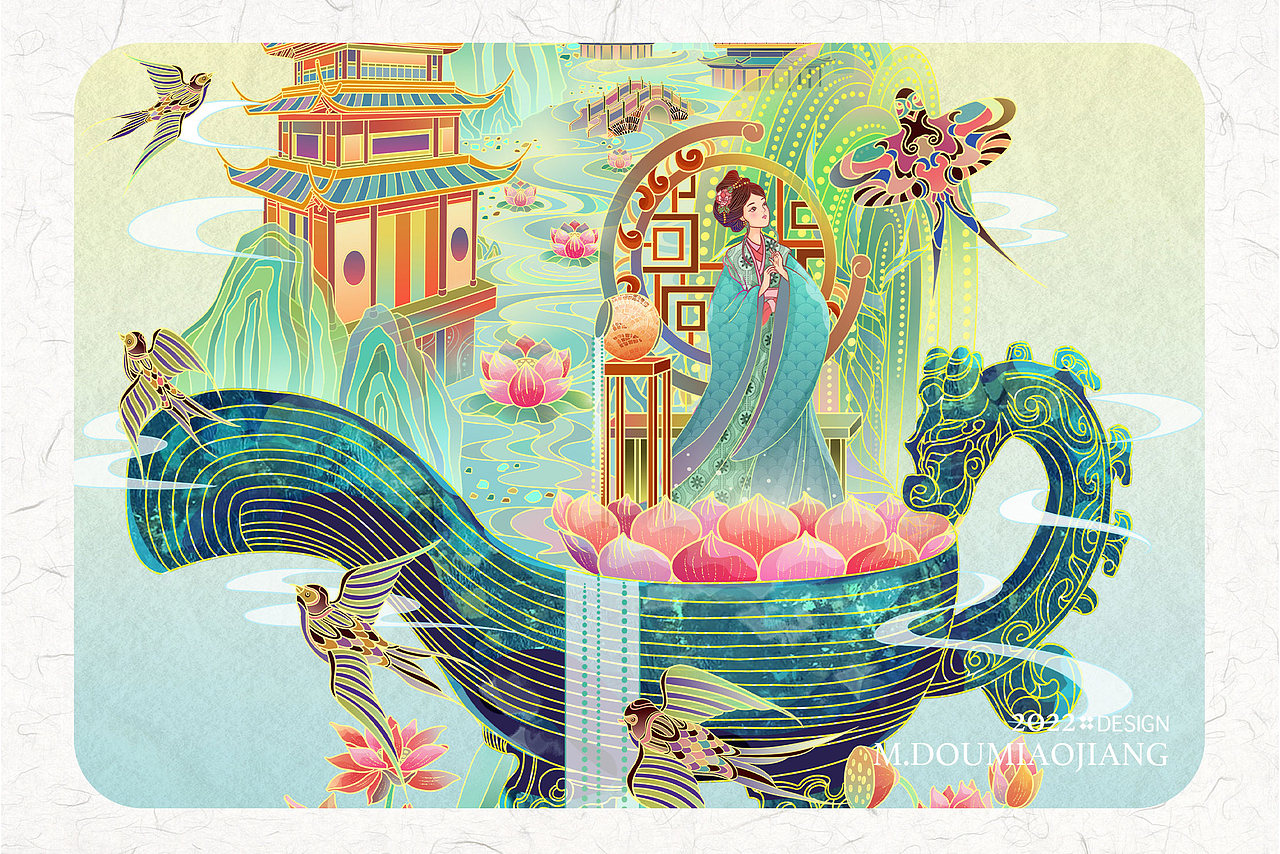 城市美食—成都*串串香✖️节气器皿—清明*西周齐侯匜（图ZMjk5MDc3Mjc2） - 商业插画 - 站酷设计师M豆淼酱原创素材 - 站酷ZCOOL
