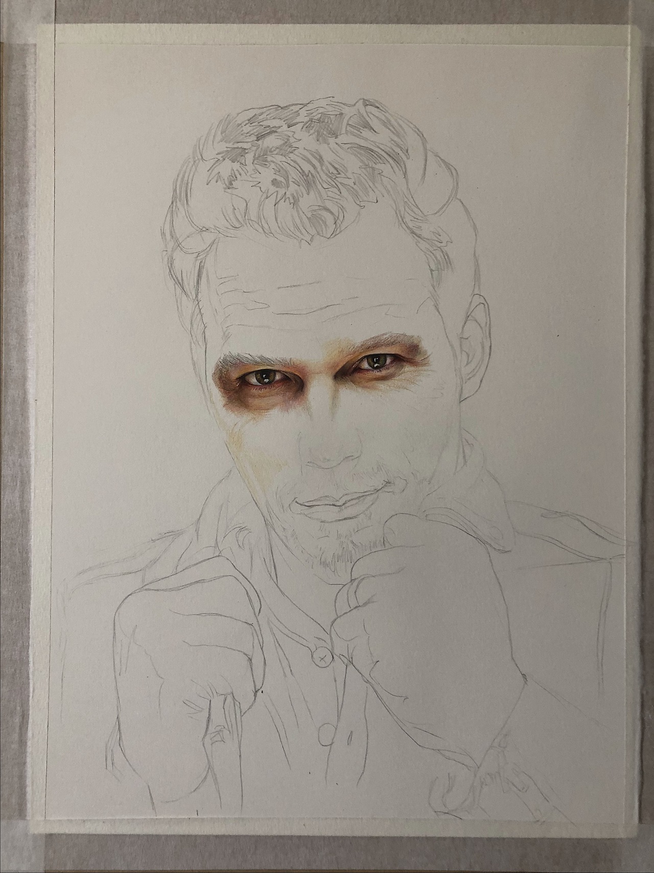 彩铅画《穿皮衣的星爵》