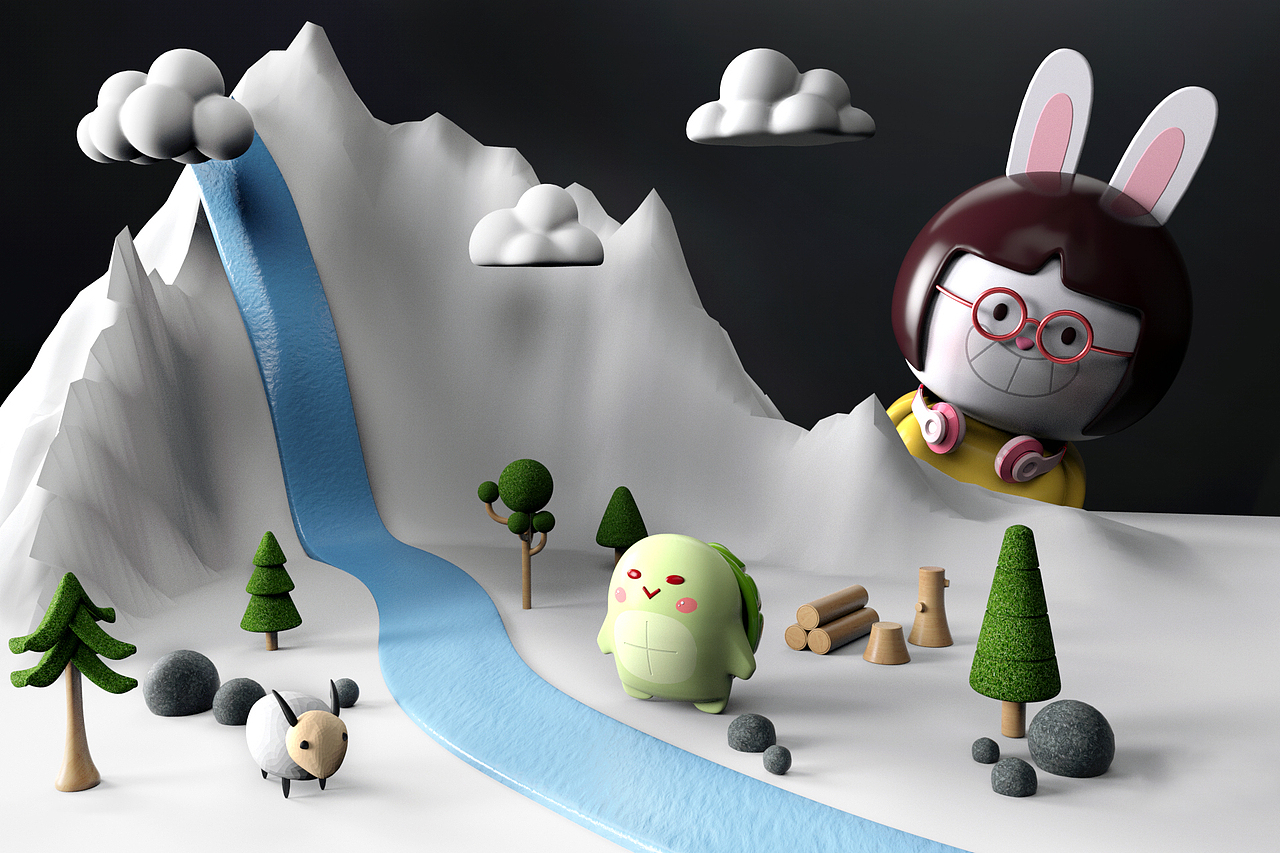 c4d卡通ip建模练习