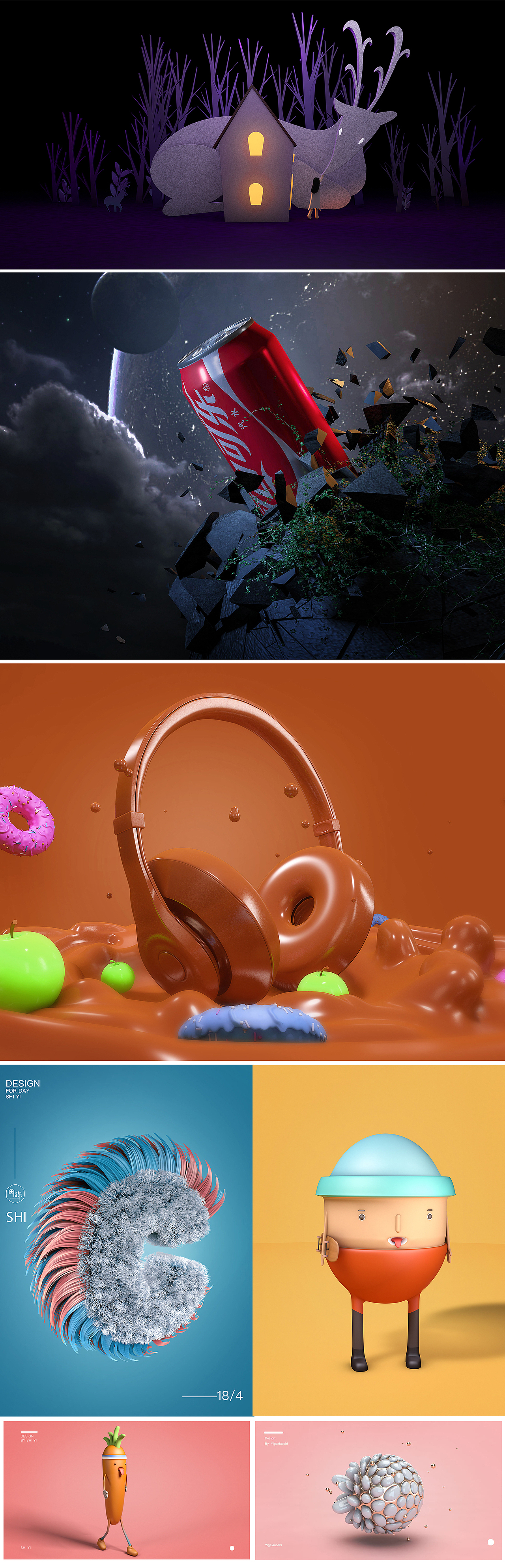 最近一段时间的C4D练习（图ZMTE3NTk5MTA0） - 其他三维 - 站酷设计师Eleven_时一原创素材 - 站酷ZCOOL