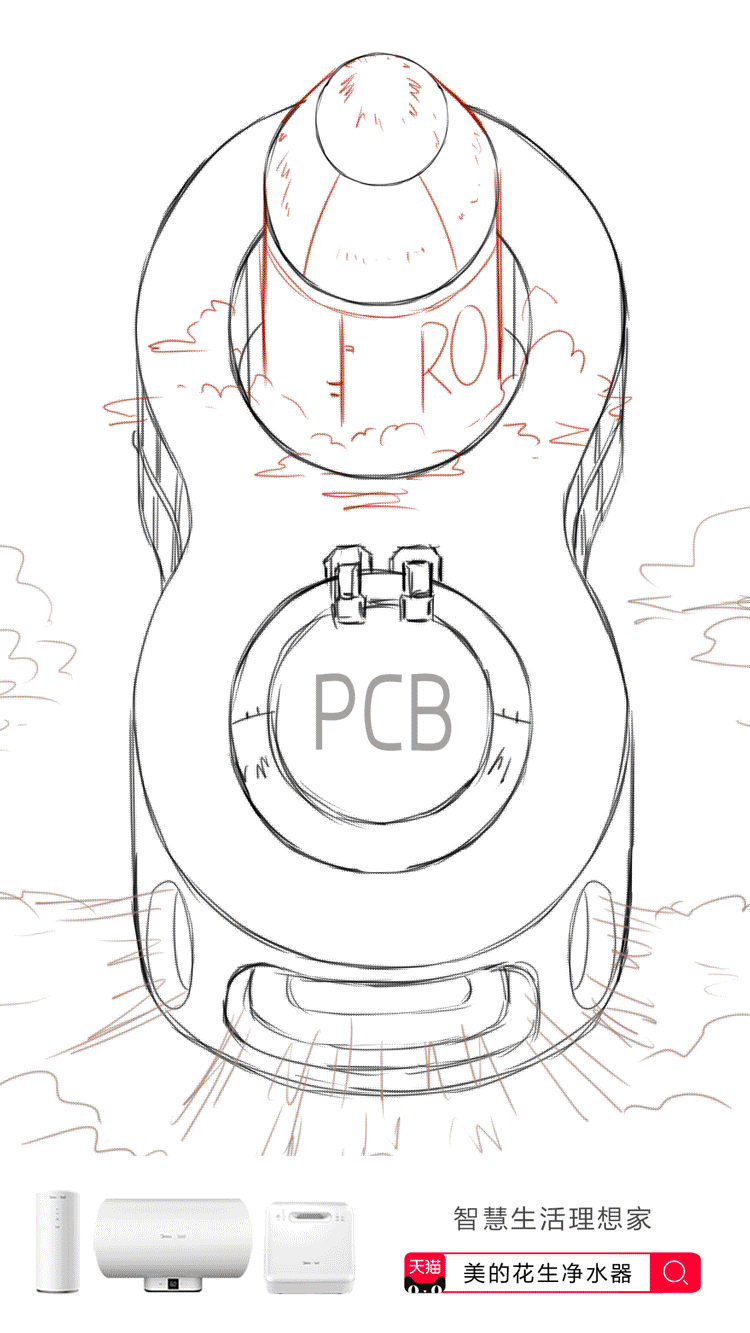 美的花生净水器H5（图ZMTIzOTQwOTQ0） - 电商 - 站酷设计师习惯性洗澡原创素材 - 站酷ZCOOL