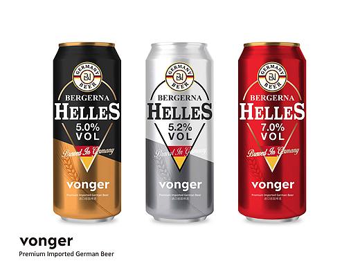 【 VONGER 罐装啤酒设计】啤酒饮料包装设计 
