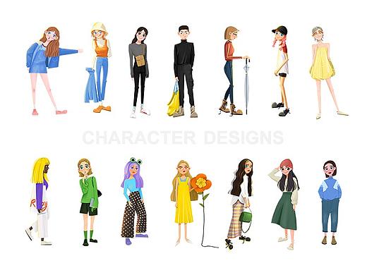 CHARACTER DESIGNS（个人主页-ZNDQxNDc4MTY=） - 艺术插画 - 站酷设计师弯弯Rowan原创素材 - 站酷ZCOOL