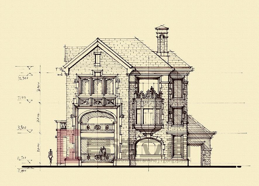 建筑立面手绘（图ZMzU0MTAxMjI4） - 建筑设计 - 站酷设计师昌拓原创素材 - 站酷ZCOOL