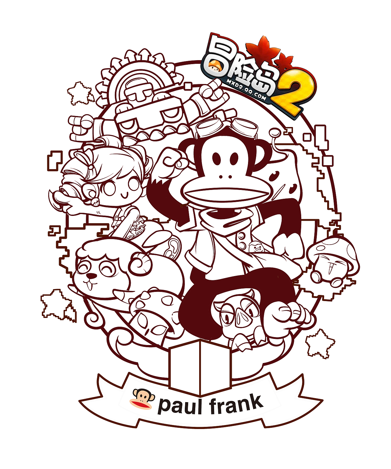 paul frank×maple story2联名系列潮T（图ZNzg0OTAyNDQ=） - 商业插画 - 站酷设计师隋伟康原创素材 - 站酷ZCOOL