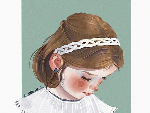 人物半身头像插画