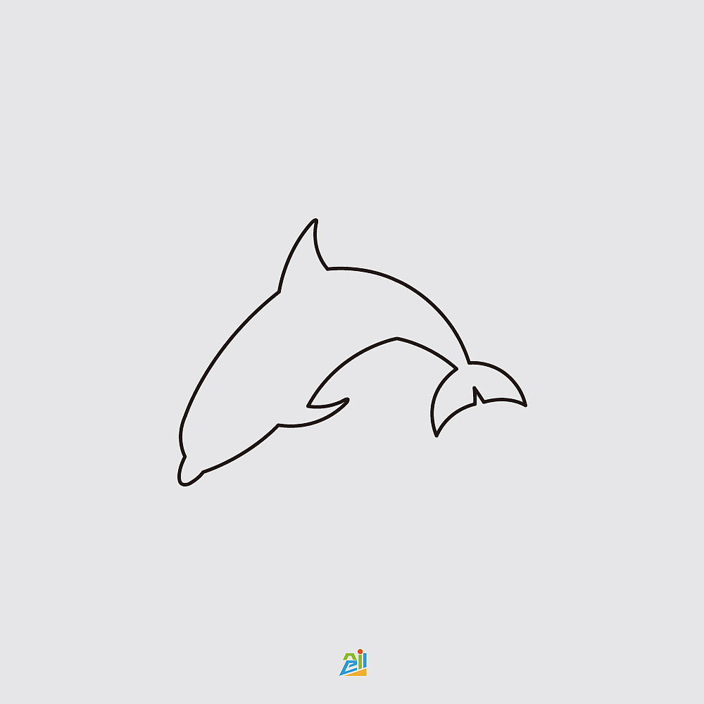 一款海豚形象设计练习小作品