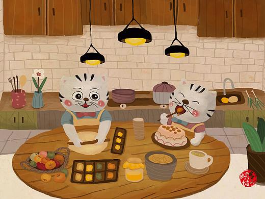 猫咪厨房（个人主页-ZMzM1NDY3Mjg=） - 儿童插画 - 站酷设计师joomee原创素材 - 站酷ZCOOL