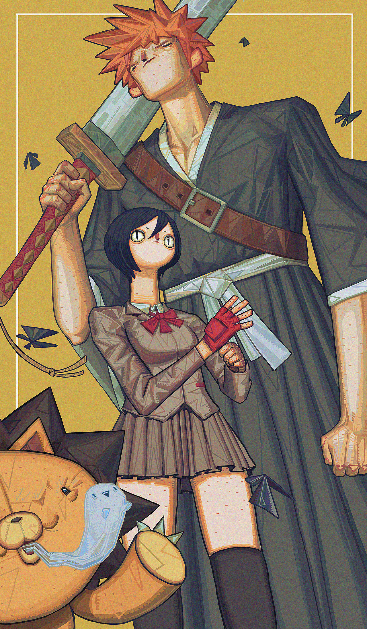 bleach*朽木&黑崎&魂（图ZOTk1NjQzMjQ=） - 创作习作 - 站酷设计师aemni套索原创素材 - 站酷ZCOOL